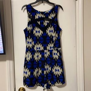 White black and blue jumpsuit size S